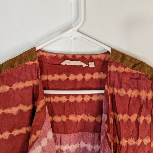 Soft Surroundings cardigan striped tie dye open front size large - Picture 5 of 11